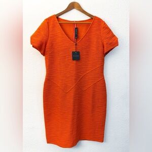 ST. JOHN NWT Tangerine Wool Knit Dress Size 14